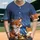 Smiling Cartoon Foxes Campfire Lake Night Sky - Wildlife Lover Gift Baseball Jersey - 1