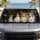 Four Sheltie Dogs Realistic Portrait For Road Trips And Outdoor Parking Dog Lovers Car Sunshade - 1
