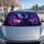 Dark Sapphire Dragon With Violet Wings Twilight Fantasy Decor For Goth Drivers And Gamers Car Sunshade - 5