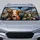 Funny Cow And Terrier Road Trip Scene For Urban Driving Adventures And Animal Lovers Car Sunshade - 2
