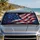 Abstract American Flag Paint Splatter Patriotic July Fourth Road Trip Decor For Veterans Car Sunshade - 1