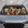 Startled Dog And Tabby Cat Road Trip Desert Adventure For Pet Lovers And Travelers Car Sunshade - 2