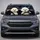 Two Bichon Frise Dogs Night City Drive Urban Commute Decor Gift For Dog Lovers And Fans Car Sunshade - 2