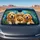 Golden Retriever Pack With Blue Collars For Dog Lover Road Trip Style Gift For Pet Owners Car Sunshade - 4