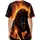 Snarling Black Wolf with Amber Glowing Eyes in Fiery Charge - Fantasy Art Lover Gift Baseball Jersey - 4