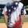 Distressed American Flag Stars Stripes - Independence Day Gift for Veterans Baseball Jersey - 2