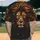 Majestic Lion Head Golden Mane Glowing Eyes Dark Background - Wildlife Lover Gift Baseball Jersey - 2