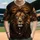 Majestic Lion Head Golden Mane Glowing Eyes Dark Background - Wildlife Lover Gift Baseball Jersey - 1