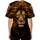 Majestic Lion Head Golden Mane Glowing Eyes Dark Background - Wildlife Lover Gift Baseball Jersey - 4