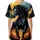 Black Horse Red Eyes Flowing Mane Mid-Stride White Blaze - Wildlife Lover Gift Baseball Jersey - 4