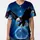 Powerful Bald Eagle Blue Planet Cosmic Starry Sky - Wildlife & Space Lover Gift Baseball Jersey - 3