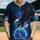 Powerful Bald Eagle Blue Planet Cosmic Starry Sky - Wildlife & Space Lover Gift Baseball Jersey - 1