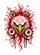 Aggressive Eagle Red Eyes Golden Beak Black Chains Red Swirls - Bold Style Statement Baseball Jersey - 6