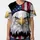 Piercing Eye Bald Eagle Distressed American Flag - Independence Day Gift for Veterans Baseball Jersey - 3