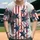 Distressed Dark Blue Stars Faded Red Stripes Paint Splatter - Everyday Use Baseball Jersey - 1