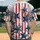 Distressed Dark Blue Stars Faded Red Stripes Paint Splatter - Everyday Use Baseball Jersey - 2
