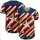 Deep Navy Red Off-White Golden Sweeping Cluster Distressed White Stars - Everyday Use Gift Baseball Jersey - 5