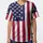 Navy Blue Star Field Red Cream Vertical Stripes - Independence Day Gift for Veterans Baseball Jersey - 3