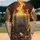 Ace of Spades Card Hand with Erupting Fire and Ember Sparks - Poker Player Gift Baseball Jersey - 2