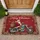 Sunglass Santa Motorcycle Merry Christmas Holly Border - Christmas Holiday Decor Doormat - 1