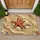 Five-Pointed Starfish Conch Scallop Cowrie Shells Golden Beach Sand - Home Decor Gift Doormat - 1