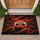 Reddish Orange Furry Creature Wide-Set Peeking Eyes - Home Decor Gift Doormat - 1