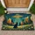 Black Cat UFO Night Sky Stars Forest - Home Decor Gift for Cat Lovers Doormat - 1
