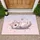 Fluffy Tabby Cat Laughing Stars Pink Hearts Smiling Face - Home Decor Gift for Cat Lover Doormat - 1