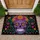 Vibrant Purple Sugar Skull Calavera Floral - Dia de los Muertos Home Decor Doormat - 1