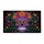 Vibrant Purple Sugar Skull Calavera Floral - Dia de los Muertos Home Decor Doormat - 3
