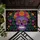 Vibrant Purple Sugar Skull Calavera Floral - Dia de los Muertos Home Decor Doormat - 6