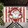 Santa Claus Christmas Wreath Poinsettia Holly Berries Snowflakes HO HO HO - Christmas Decor Gift Doormat - 6