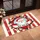 Santa Claus Christmas Wreath Poinsettia Holly Berries Snowflakes HO HO HO - Christmas Decor Gift Doormat - 4