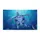Underwater Sea Turtle Blue White Spiral Shell - Marine Life Lover Home Decor Gift Doormat - 3