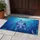Underwater Sea Turtle Blue White Spiral Shell - Marine Life Lover Home Decor Gift Doormat - 5