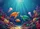 Underwater Sea Turtles Fish Jellyfish Coral Reef - Ocean Lover Gift Doormat - 7