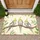 Cockatiel Birds Green Leaves Yellow Blossoms Hearts - Bird Lover Home Decor Gift Doormat - 1