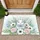 Fluffy White Bunny Spring Wildflowers - Home Decor Gift for Nature Lover Doormat - 1