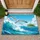 Dynamic Ocean Wave Majestic Seagull Tropical Island - Ocean Lover Home Decor Gift Doormat - 1