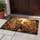 Red Foxes Autumn Forest Wildflowers Mushrooms - Wildlife Home Decor Gift for Fox Lover Doormat - 5