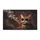 Tabby Cat Cigar Sunglasses Spiked Collar Skull Charm - Edgy Home Decor Gift for Cat Lovers Doormat - 3