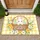 Easter Bunny Basket Eggs Daisies Plaid - Happy Easter Spring Decor Doormat - 1