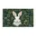 Curious White Rabbit Forest Undergrowth Wildflowers - Nature Lover Home Decor Gift Doormat - 3