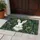 Curious White Rabbit Forest Undergrowth Wildflowers - Nature Lover Home Decor Gift Doormat - 5