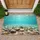 Crystal Clear Water River Rocks Pebbles Sandy Bed Refractions - Home Decor Gift Doormat - 1