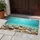 Crystal Clear Water River Rocks Pebbles Sandy Bed Refractions - Home Decor Gift Doormat - 5