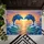 Luminous Blue Dolphins Heart Sunset Ocean Scene with Roses - Ocean Lover Home Decor Gift Doormat - 6