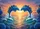 Luminous Blue Dolphins Heart Sunset Ocean Scene with Roses - Ocean Lover Home Decor Gift Doormat - 7