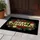 Merry Christmas Rustic Gold Pine Poinsettia Snowflake - Christmas Decor Doormat - 5