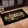 Merry Christmas Rustic Gold Pine Poinsettia Snowflake - Christmas Decor Doormat - 4